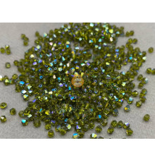 Биконусы Preciosa Olivine AB 4 mm