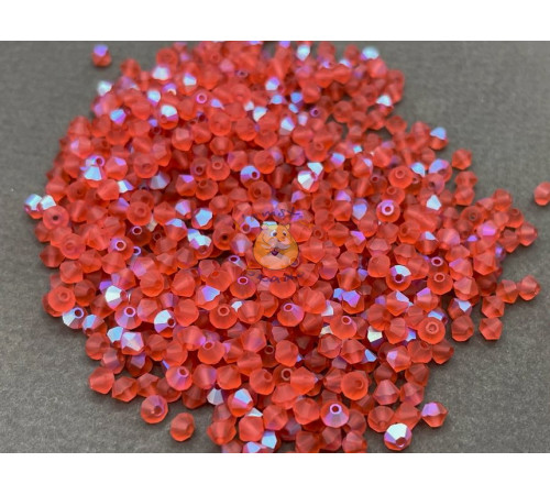 Биконусы Preciosa Padparadscha AB Matt 4 mm