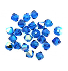 Биконусы Preciosa Capri Blue AB 3 mm