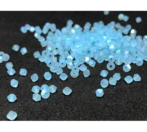 Биконусы Preciosa Aquamarine AB Matt 3 mm