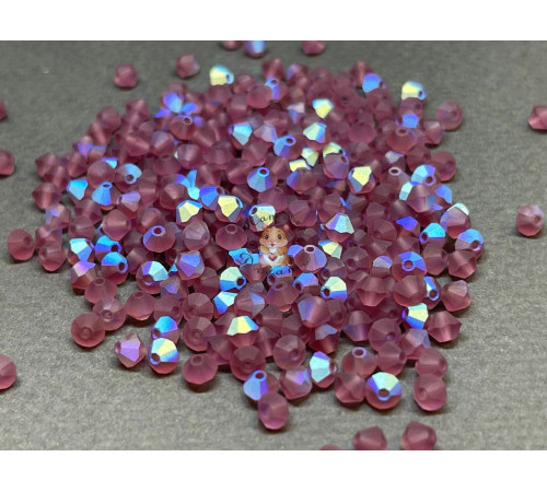 Биконусы Preciosa Amethyst AB Matte 4 mm