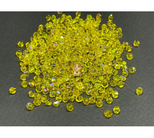 Биконусы Preciosa Citrine AB 4 mm
