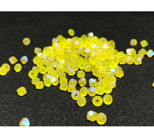 Биконусы Preciosa Citrine AB Matt 4 mm