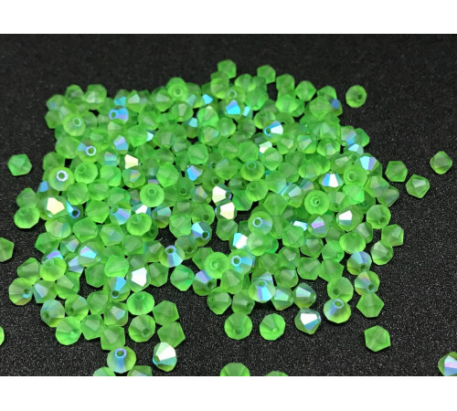 Биконусы Preciosa Peridot AB Matte 4 mm