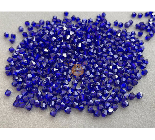 Биконусы Preciosa Cobalt Blue 4 mm