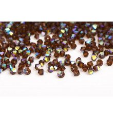 Биконусы Preciosa Smoked Topaz AB 3 мм