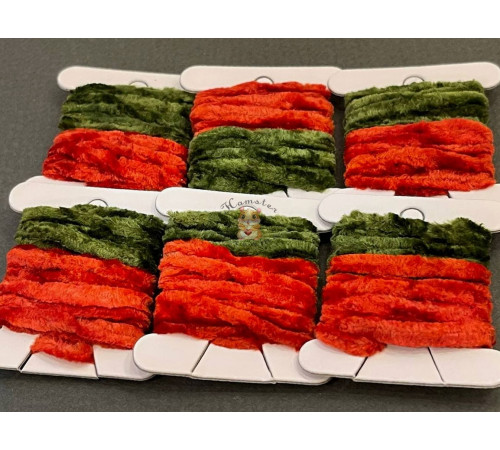 Синель для вышивки #19 Green/Red 