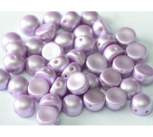 Бусины Кабошон Alabaster Pastel Lt.Rose 2-hole beads 6 мм / 10 шт