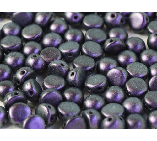Бусины Кабошон Jet Polychrome Magenta Chameleon 2-hole beads 6 мм / 10 шт