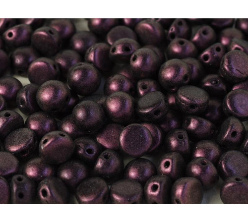 Бусины Кабошон Jet Polychrome Chameleon Dark Amethyst 2-hole beads 6 мм / 10 шт