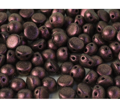 Бусины Кабошон Jet Polychrome Chameleon Dark Violet 2-hole beads 6 мм / 10 шт