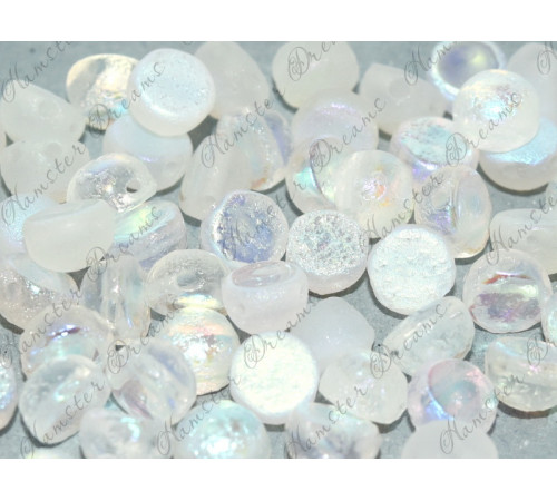 Бусины Кабошон Crystal Etched AB Full 2-hole beads 6 мм / 10 шт