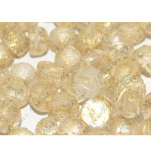 Бусины Кабошон Crystal Etched Golden 2-hole beads 6 мм / 10 шт
