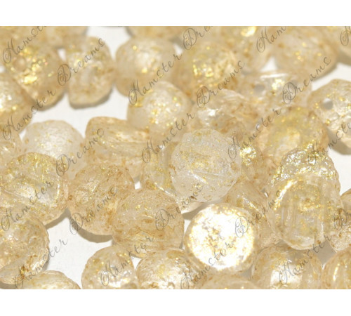 Бусины Кабошон Crystal Etched Golden 2-hole beads 6 мм / 10 шт
