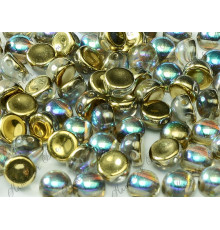 Бусины Кабошон Crystal Golden Rainbow 2-hole beads 6 мм / 10 шт