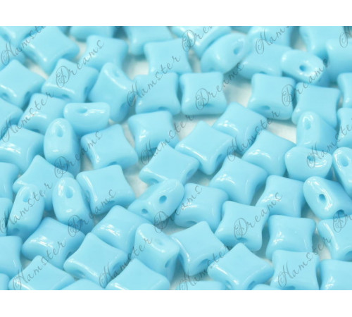 Чешские стеклянные бусины Wibeduo® Turquoise Glass beads  2-hole 8x8 mm 