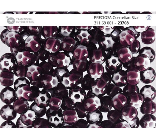 Бусины Cornelian Star Amethyst White 6/0 / 5 г