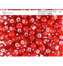 Бусины Cornelian Star Red White 5/0 / 5 г