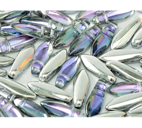 Бусины Кинжалы Crystal Vitrail Light 2-hole Glass Daggers beads 5x16 мм/ 10 шт