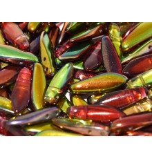 Бусины Кинжалы Crystal Magic Apple Glass Daggers beads 2-hole 5x16 мм/ 10 шт