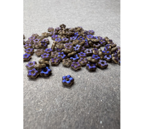 Бусины Незабудки Crystal Azuro Full Matted Forget Me Not 5 мм/ 3 г