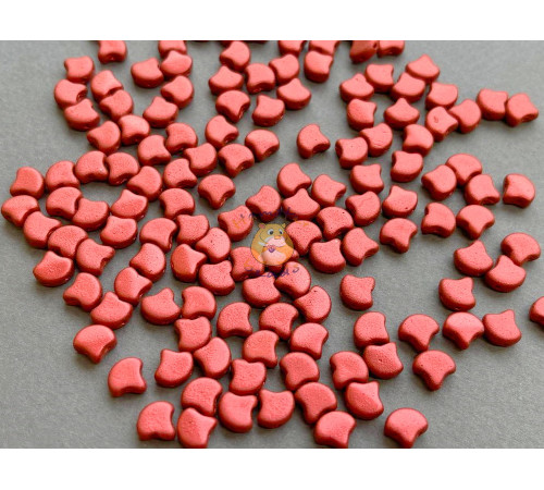Чешские бусины MATUBO Ginko Crystal Red Lava 7,5x7,5 мм/ 10 шт 