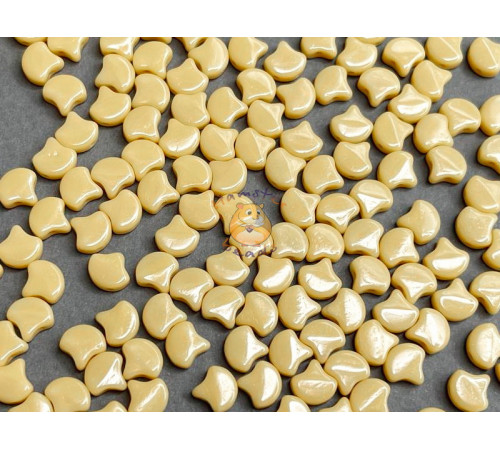 Чешские бусины MATUBO Ginko Opaque Beige 7,5x7,5 мм/ 10 шт 