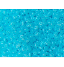 Чешские бусины MATUBO Miniduo Aqua Opal 2-hole 2x4 мм/ 3г 