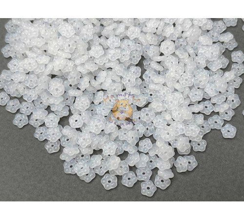Бусины Незабудки White Alabaster Forget Me Not 5 мм/ 3 г