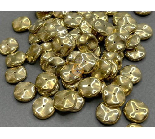 Чешские бусины Диск Crystal Amber Full 12 мм/ (1 шт)