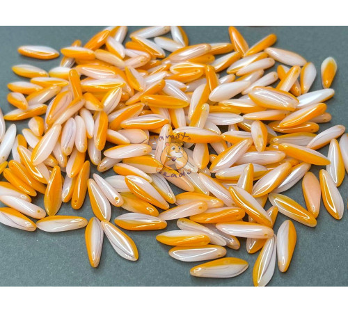 Бусины Кинжалы White Alabaster Orange Daggers beads 5x16 мм/ 10 шт