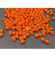 Чешские бусины Капли Orange Opal Crystal Striped 6x9 мм/ (10 шт)