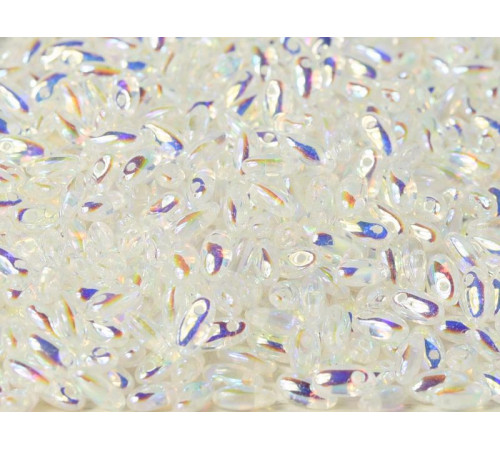 Бусины Рис Crystal Full AB Rizo Glass beads 2,5 x 6 mm 