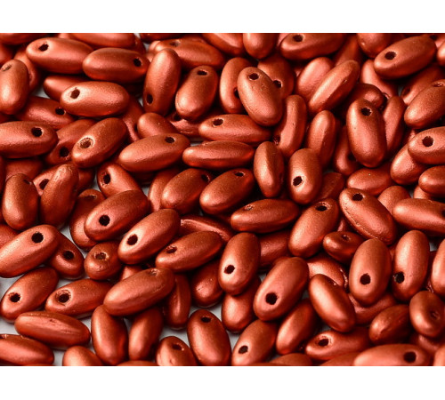 Бусины Рис Lava Red Rizo Glass beads 2,5 x 6 mm 