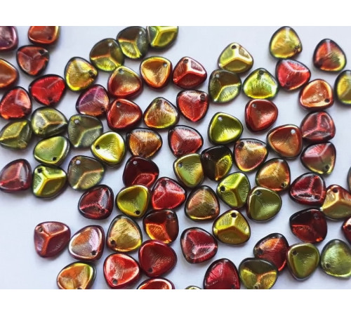 Чешские стеклянные бусины Лепестки Crystal Magic Apple Rose Petals Glass beads 8 x 7 mm 