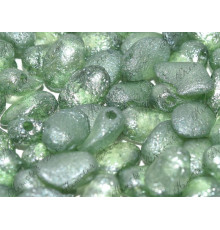 Чешские бусины Лепестки тюльпана Crystal Etched Teal Luster Tulip Petals Glass beads 6 x 8 mm 