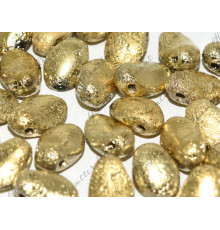 Чешские бусины Лепестки тюльпана Crystal Etched Amber Full Tulip Petals Glass beads 6 x 8 mm 