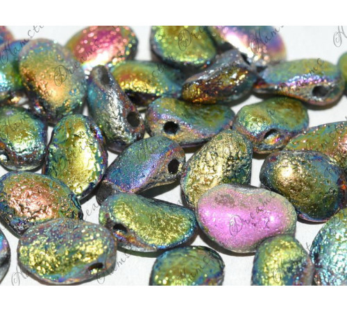 Чешские бусины Лепестки тюльпана Crystal Etched Vitrail Full Tulip Petals Glass beads 6 x 8 mm 