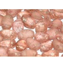 Чешские бусины Лепестки тюльпана Crystal Etched Teracota Red Tulip Petals Glass beads 6 x 8 mm 