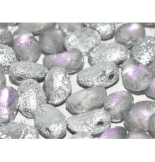 Чешские бусины Лепестки тюльпана Crystal Etched Vitrail Light Tulip Petals Glass beads 6 x 8 mm 