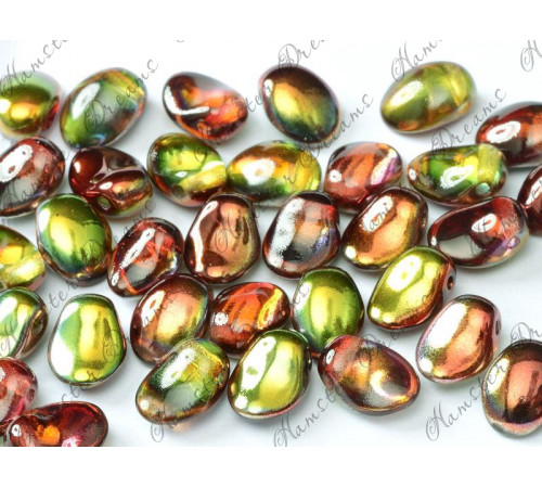 Чешские бусины Лепестки тюльпана Crystal Magic Apple Tulip Petals Glass beads 6 x 8 mm 