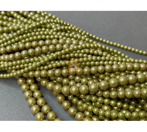 Жемчуг Оливковый радужный, 30009 Preciosa Ornela, pearlescent 