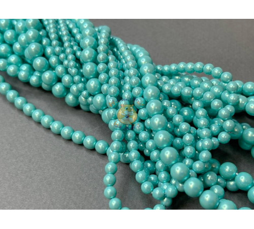 Жемчуг Бирюзовый радужный 30019 Preciosa Ornela, pearlescent 