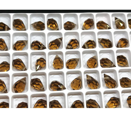 Подвеска - капля Smoked Topaz 6*10 мм