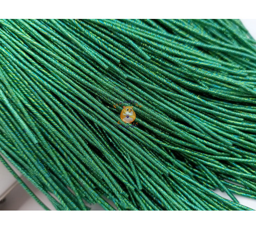 Канитель Зелено-синий меланж, Emerald/Blue / Упругая 1,8 мм