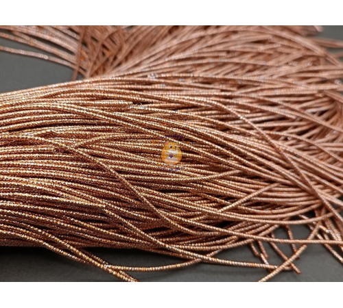 Канитель Апельсиново-серебряный меланж, Orange/Silver / Упругая 1,8 мм