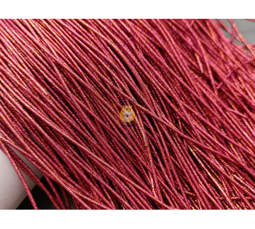 Канитель Розово-золотой меланж, Rose/Gold / Упругая 1,8 мм