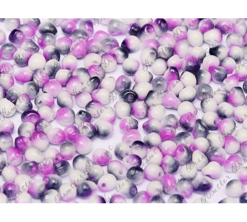 Бисер-капли Miyuki Drops White Opaque Funky Purple 3,4 mm