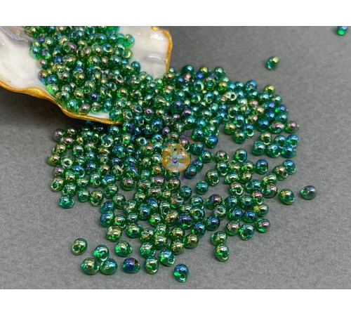 Бисер-капли Miyuki Drops Transparent Green AB 3.4 мм/ 5 г