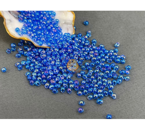 Бисер-капли Miyuki Drops Transparent Lt.Sapphire AB 3.4 мм/ 5 г